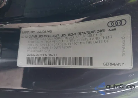 2014 Audi S5 3.0T Premium Plus из США, поврежденный, VIN WAUCGAFR3EA015711